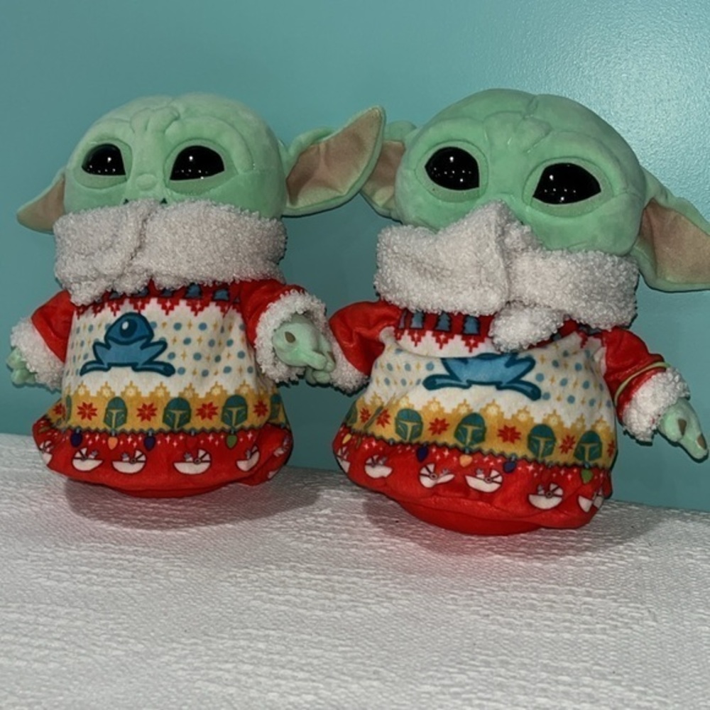 Baby Yoda baby Star Wars Mattel‎ baby Yoda plushie lot of 2